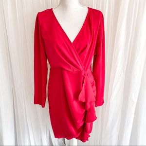NWOT long sleeve ruched dress